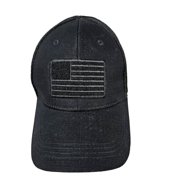 Highland Tactical Trucker Hat Black American Flag Cotton Blend Adjustbable OS - Picture 1 of 7